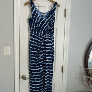 Tommy Bahama Navy Tie-Dye Maxi Dress
